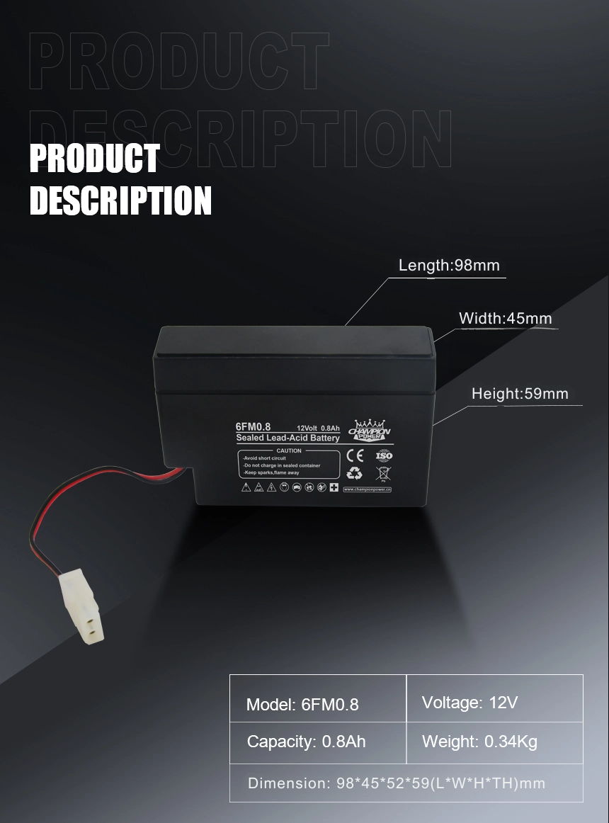 12V0.8AH AGM Батарея