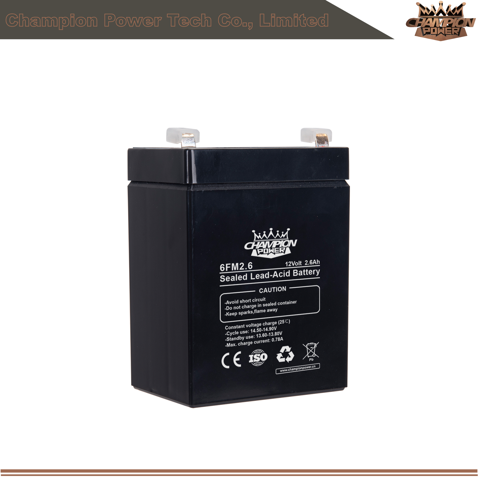 6FM2.6 12V2,6AH AGM Батарея