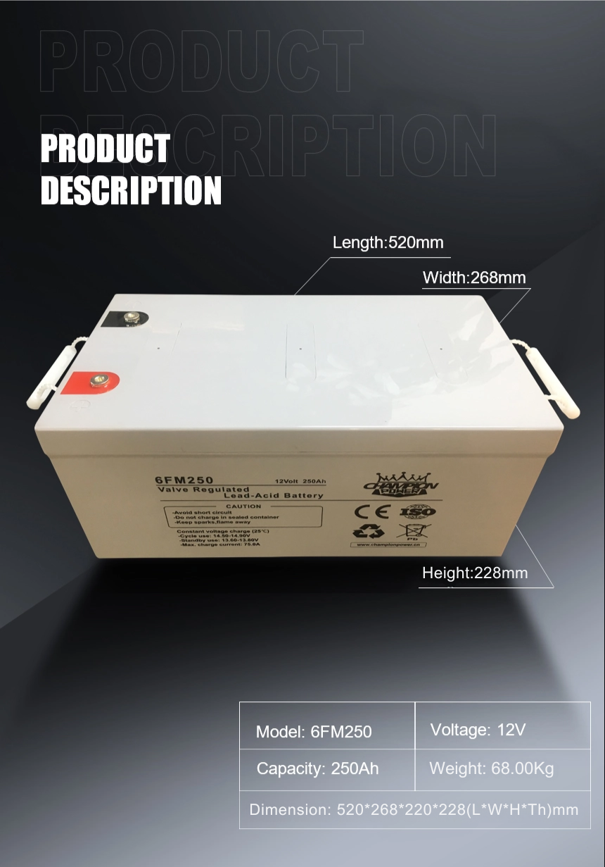 12V250AH AGM Батарея