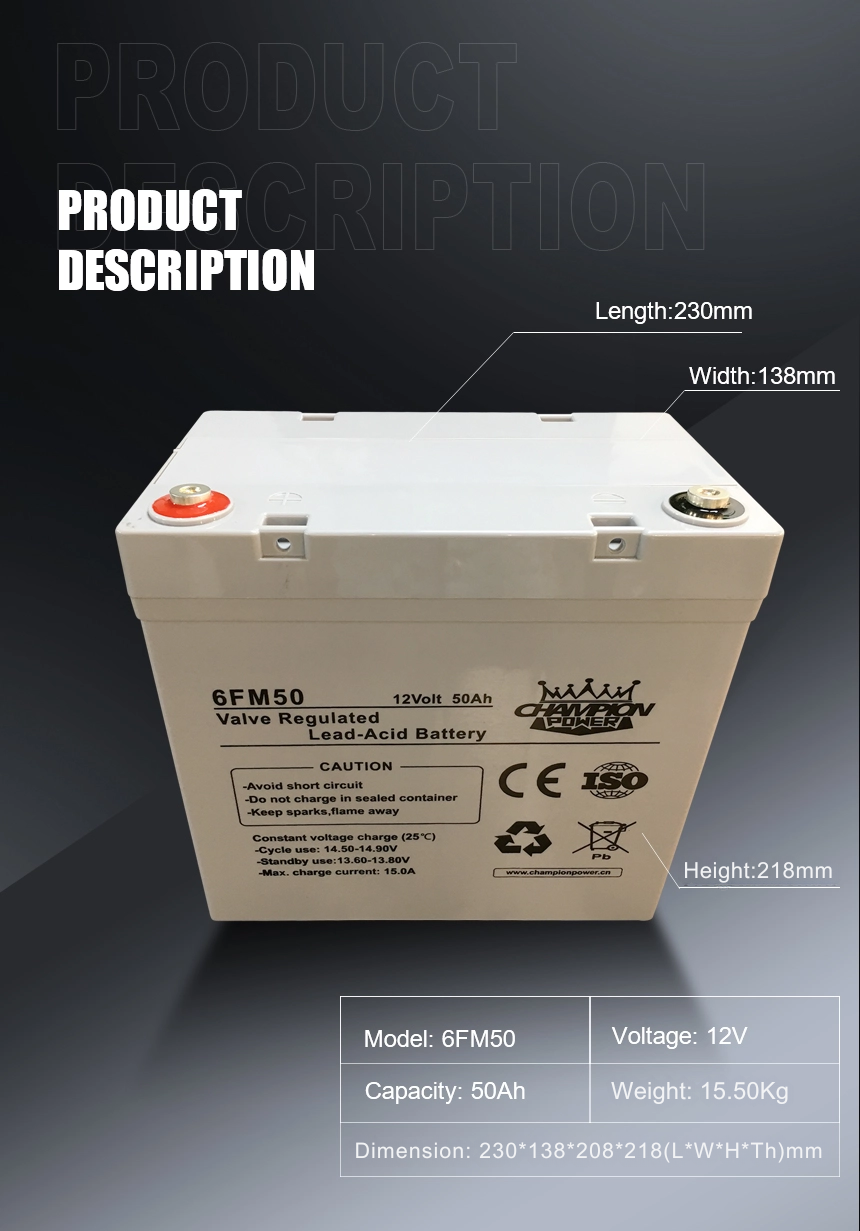 12V50AH AGM Батарея