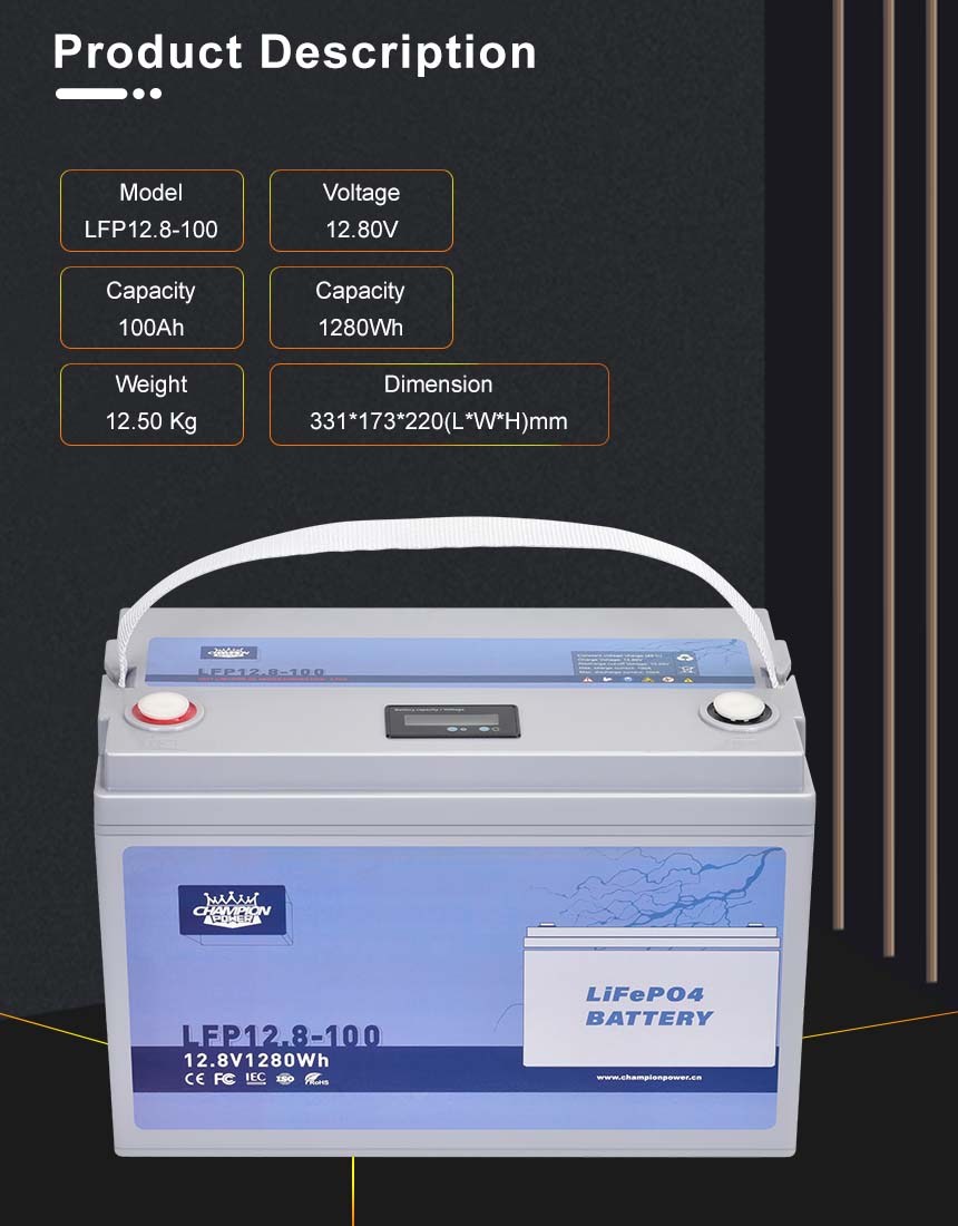 12V100AH LIFEPO4 Описание продукта продукта