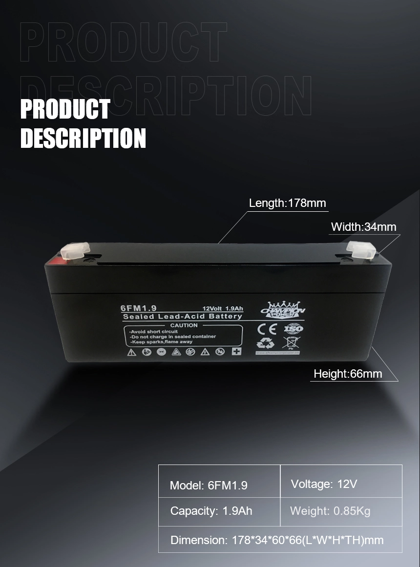 12V1.9AH AGM Батарея