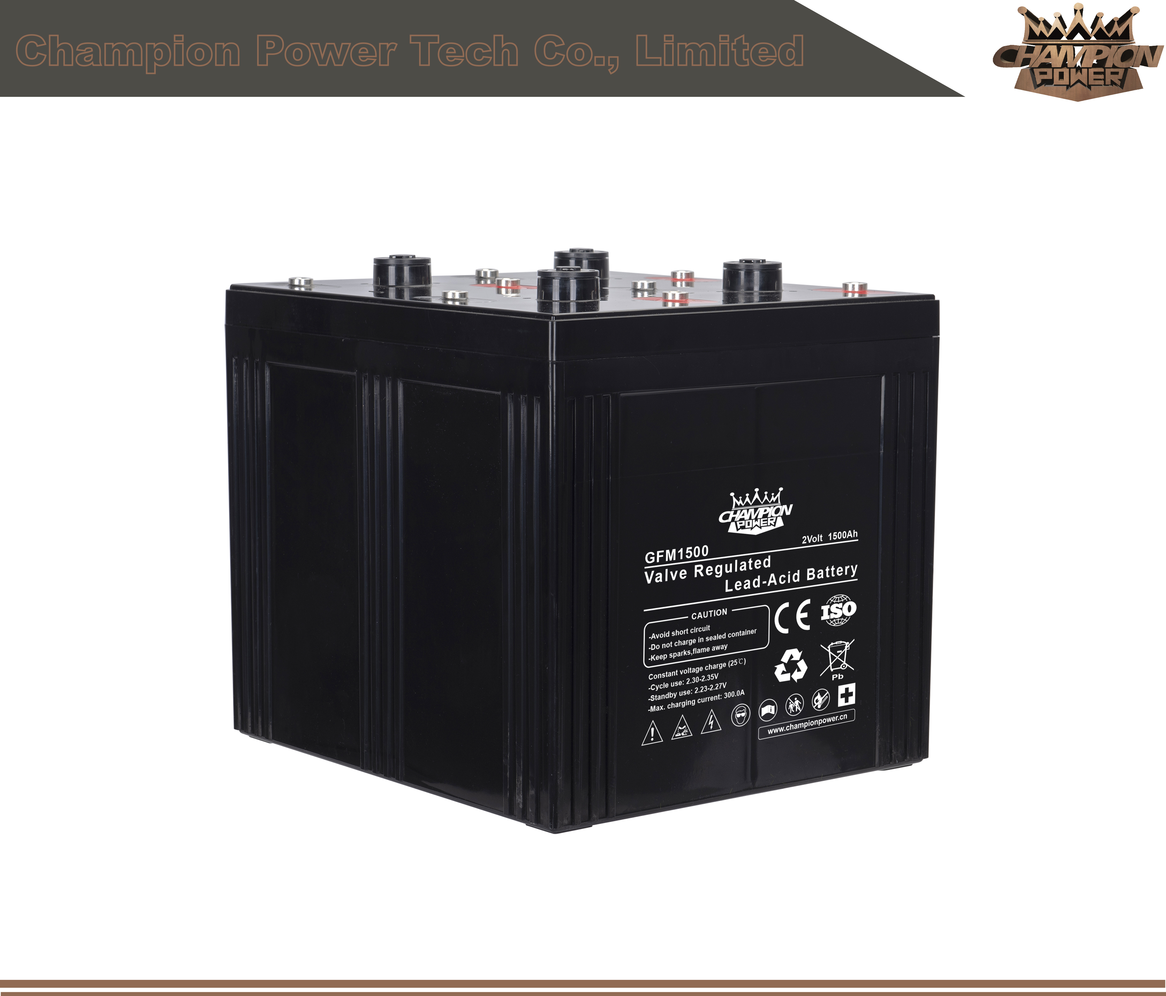GFM1500 2V1500AH свинцовая кислотная батарея