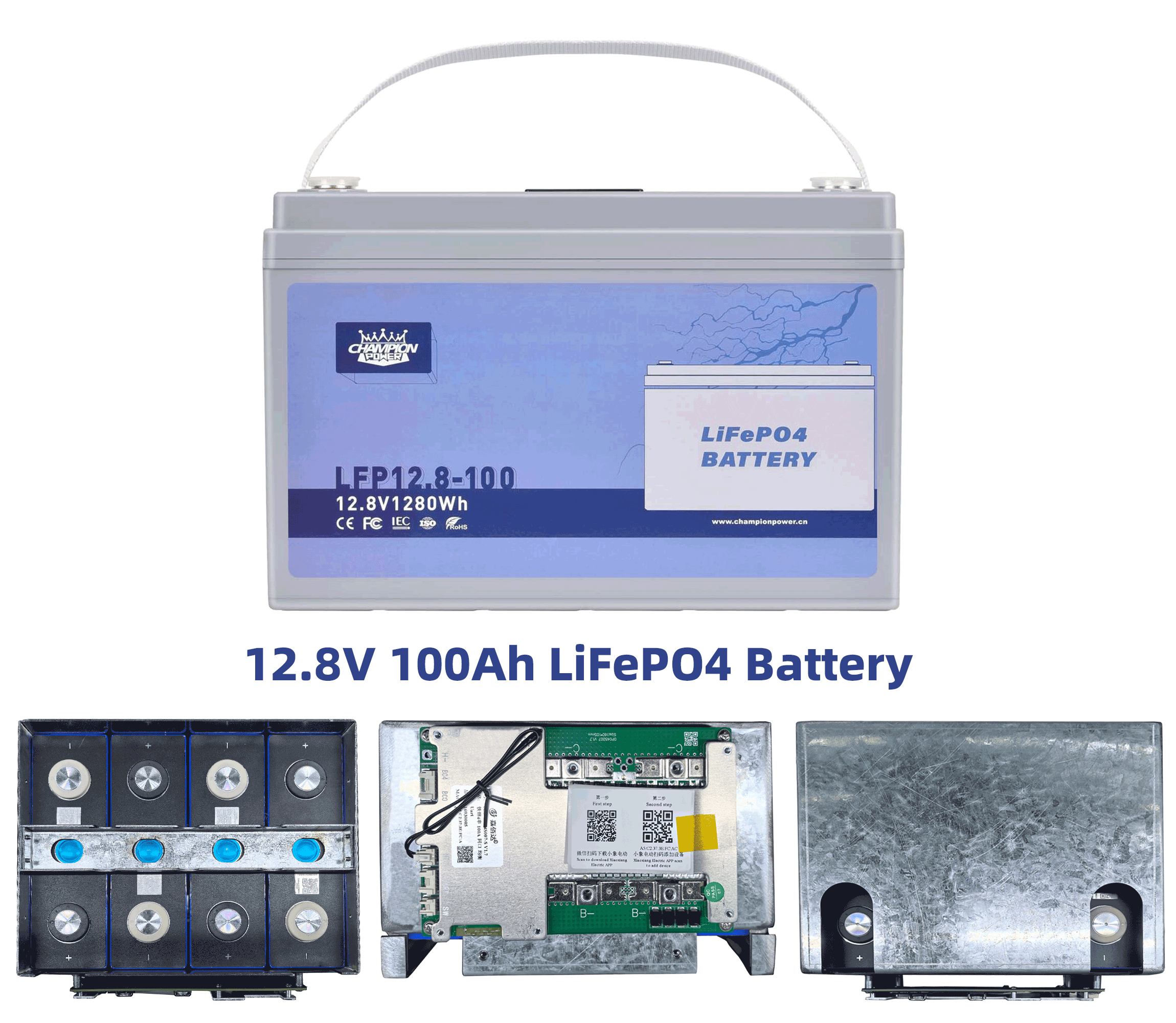 Чемпион Power 12,8 В 100AH LIFEPO4 Батарея: новый стандарт в хранении энергии