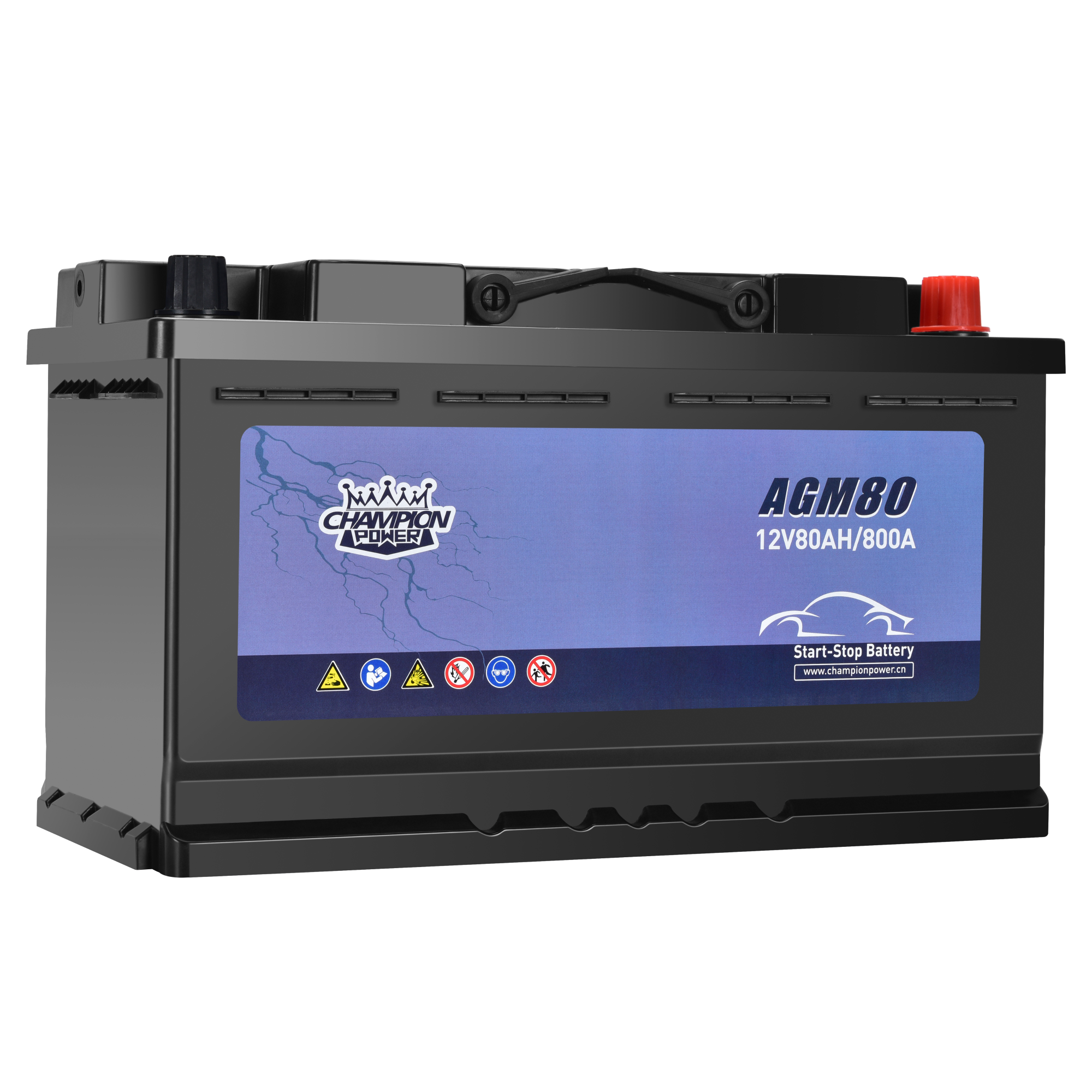 AGM80 12V80AH Батарея стартовой стоп