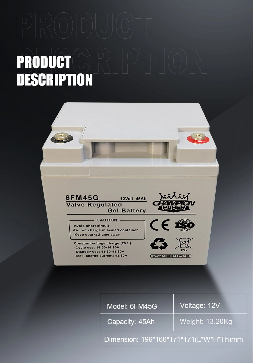 12V45AH Гель батарея