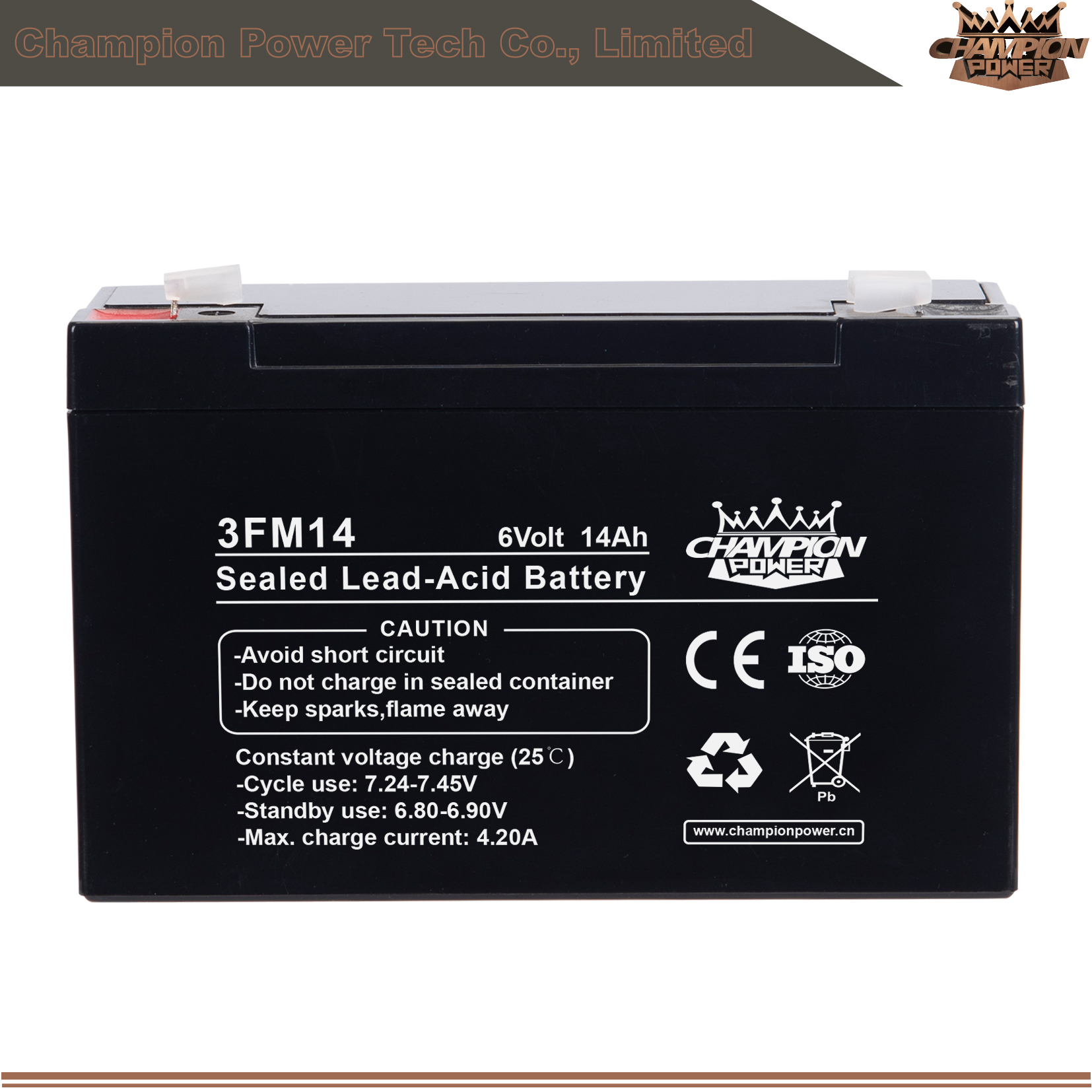 3FM14 6V14AH AGM Батарея